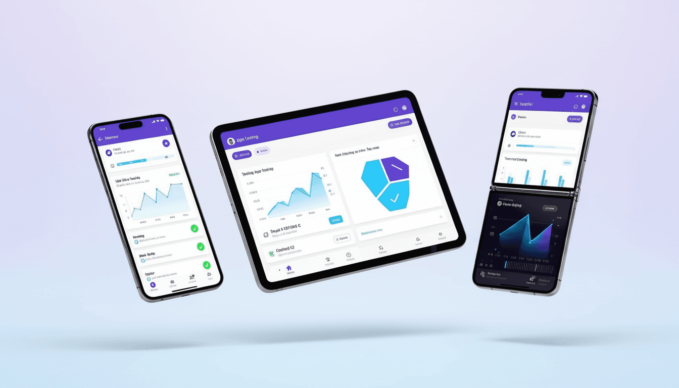 Android devices showing comprehensive testing across phones, tablets, and foldables